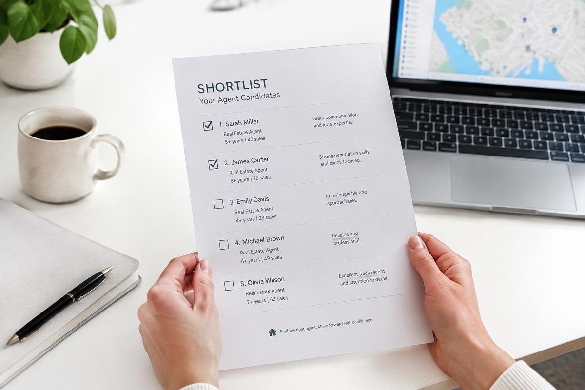 Illustrative planning and document-review scene