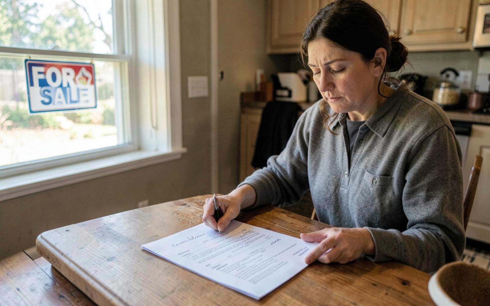 Seller reviewing a listing decision at home